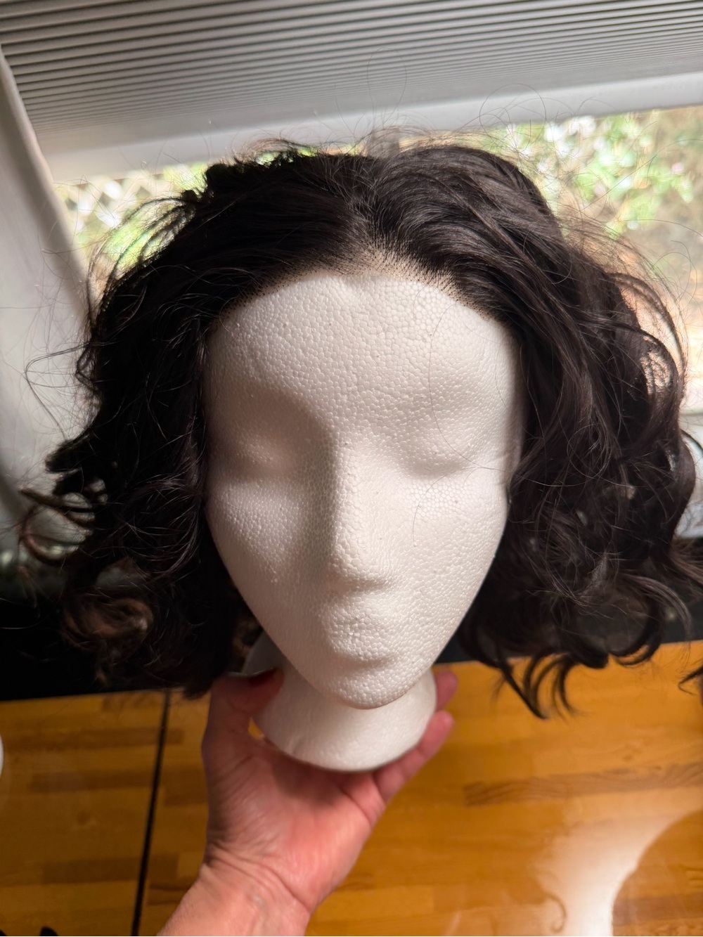 Dark Brown Wavy Short Wig